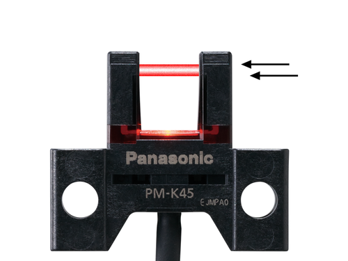 PM-25/45/65 photoelectric sensor, beam marks for easy adjustment