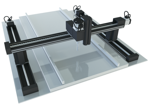 Compact PLC FP-XH control of gantry mechanism