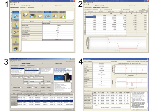 Servo drives software M-SELECT selecting the motor capacity in just four steps