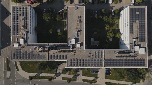 Panasonic Industry Headquarters PV Installation top view