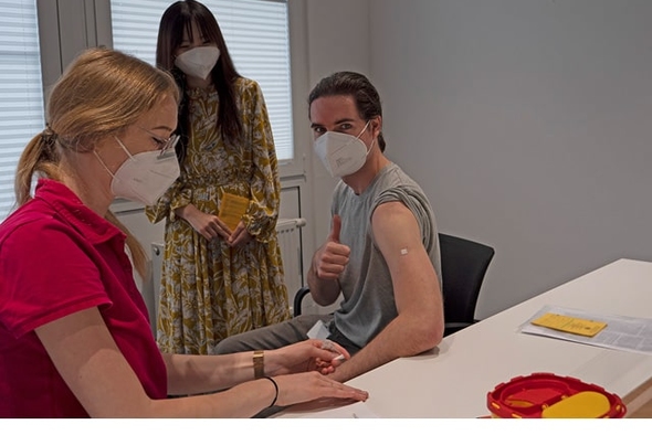 Vaccination program at headquarters in Ottobrunn