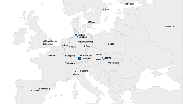about us locations map Panasonic Industry in Europe
