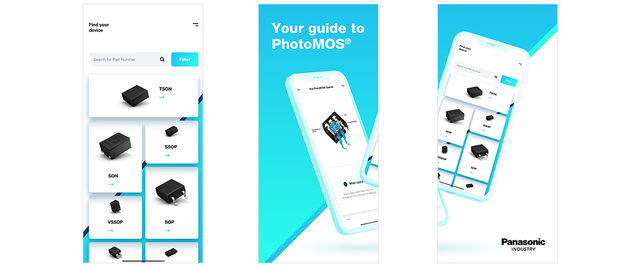 PhotoMOS® relays app screens 1