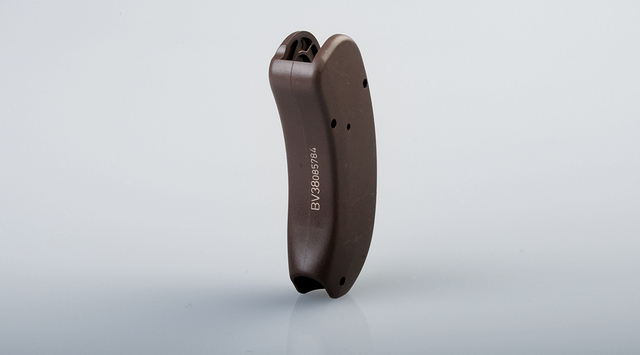 Laser marking on hearing aid