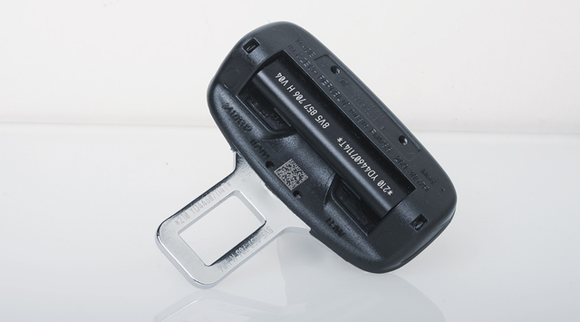 Laser marking on seat belt tongue