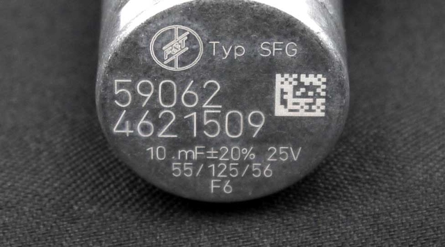 Laser marking on capacitors