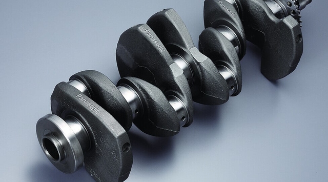 Laser Marking application crankshaft from engine